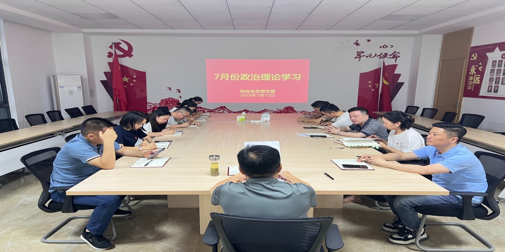 和合生態(tài)黨支部組織開展7月份政治理論學習